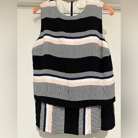 Kate Spade Bay Stripe Double Layer Tank Top - Picture 4 of 6
